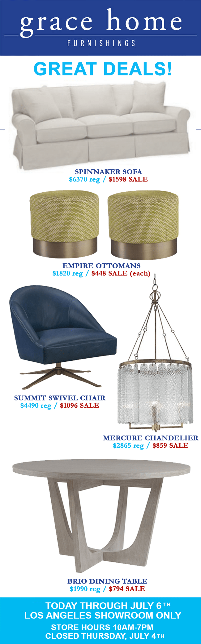 Great deals during final days of Grace Home Furnishings Annual Storewide Clearance Sale